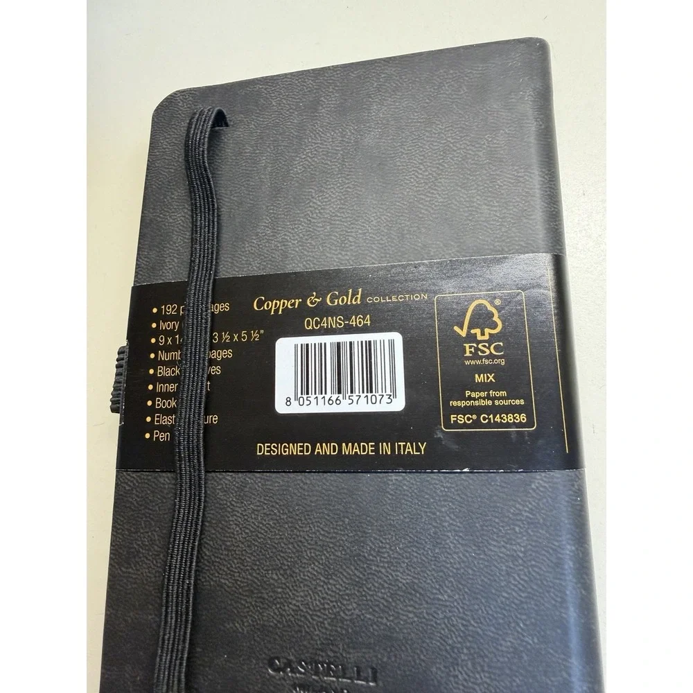 Castelli Milano Copper & Gold Pocket Notebook Journal 192 Pages Made Italy